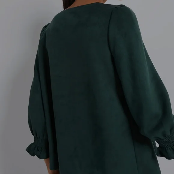 Tuckernuck Deep Green Blouse - Picture 8 of 15